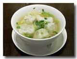 葉肉雲呑湯