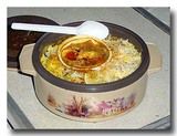列車の車内食のチキンビリヤニ