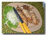 イカの挽肉詰めの大蒜揚げ
