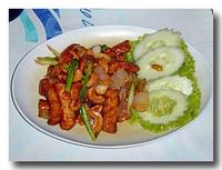 白身魚とカシューナッツの炒め物