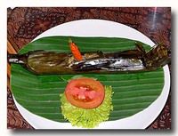 テロール・カカップ・ウォク・ダウン 鯛の卵のササ包み焼き まるごと