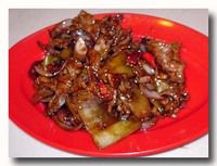 黒椒鹿肉 鹿肉の黒胡椒炒め